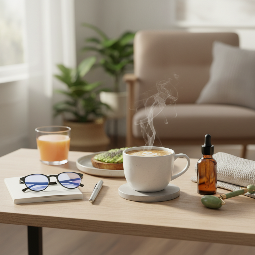 Reggeli rutin szimbolizáló kép